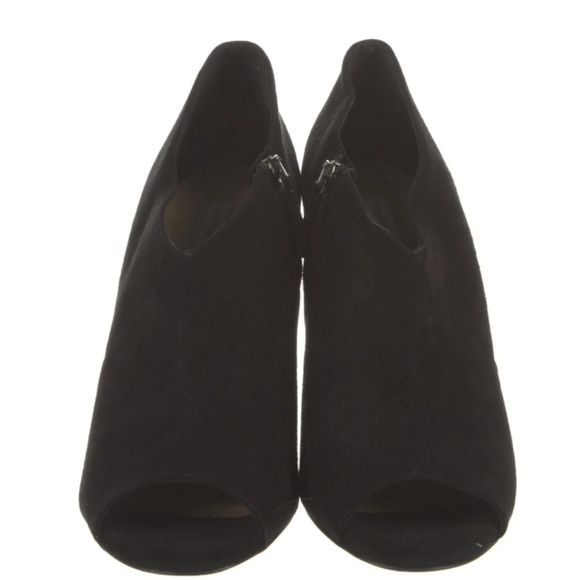 Diane von Furstenberg Peep Toe Ankle Booties  Suede Heels Size 8.5 - Picture 3 of 11